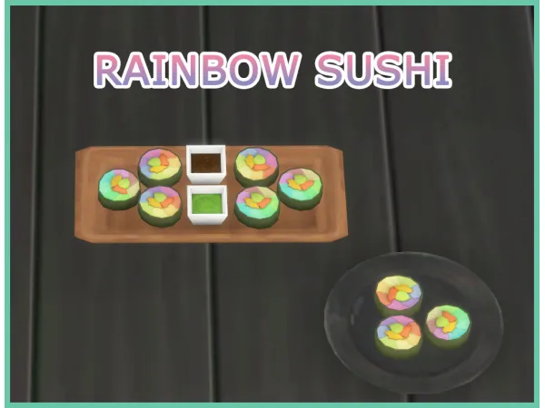Maxis Match RAINBOW SUSHI by icemunmun - The Sims 4 Custom Content
