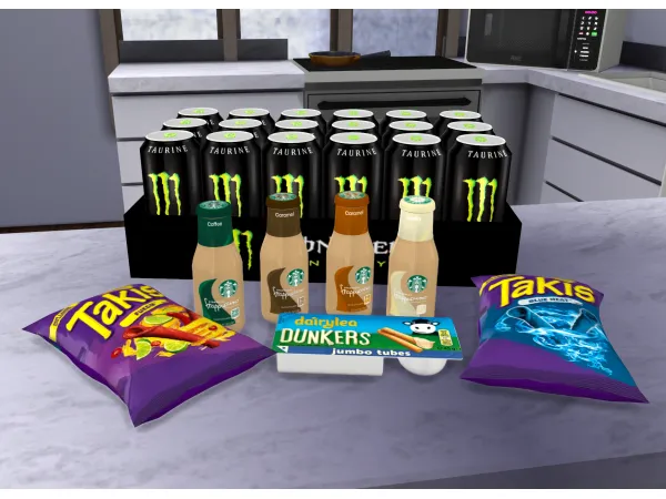 Alpha Snacks 2 by simmerkatex - The Sims 4 Custom Content