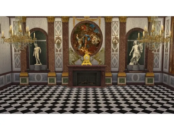 Maxis Match VERSAILLES WALLS AND DECORATIONS - The Sims 4 Custom Content