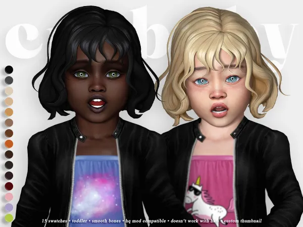 Alpha crybaby misty hair (clumsyalien) by crybaby - The Sims 4 Custom Content