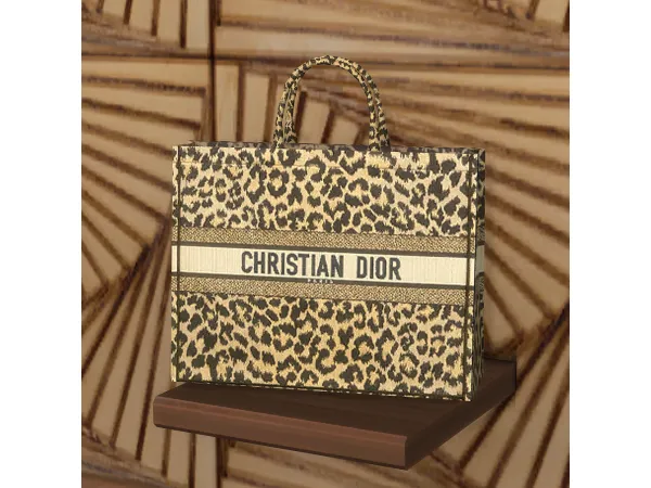 Alpha Dior Fall 2021 Collection Book Tote Lady Dior Bag by PlatinumLuxeSims - The Sims 4 Custom Content