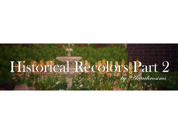 Maxis Match [ ] Historical Recolors Part 2 by AnachroSims - The Sims 4 Custom Content
