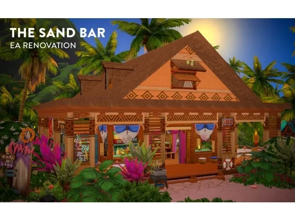 Maxis Match Sulani Redux The Sand Bar - The Sims 4 Custom Content