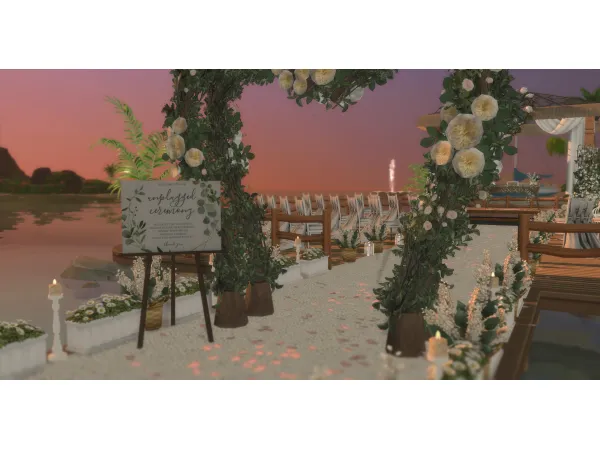 Alpha Pier Wedding Beach - The Sims 4 Custom Content