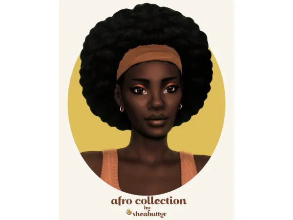 Maxis Match afro collection by sheabuttyr updated with masc frames - The Sims 4 Custom Content