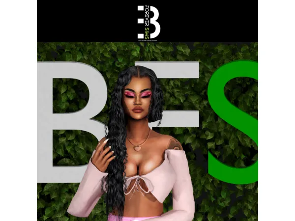 Alpha LIVIA CURL WIG V1 by diggoverse - The Sims 4 Custom Content