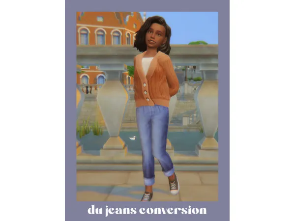 Maxis Match discover uni jeans conversion by cyansims - The Sims 4 Custom Content