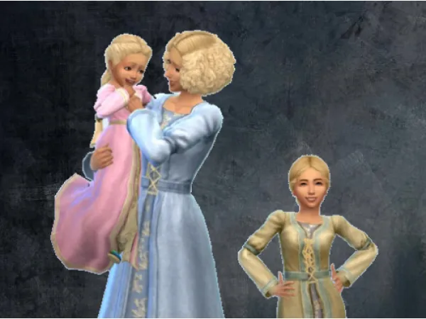 Maxis Match TSM Long Dress Flowing - The Sims 4 Custom Content
