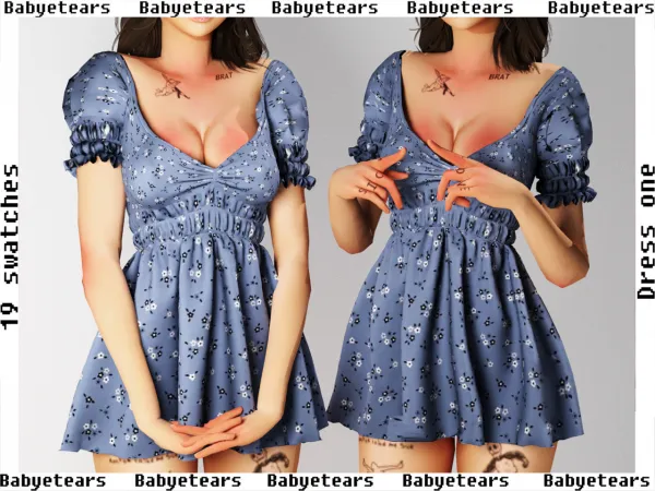 Alpha Dress one - The Sims 4 Custom Content
