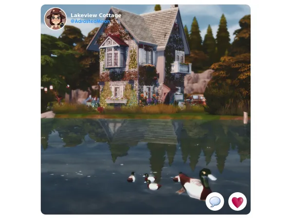Maxis Match Lakeview Cottage by AdrasteaMoon - The Sims 4 Custom Content