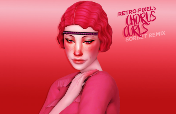 Maxis Match Chorus Curls pixels in Sorbet Remix by simsfinds - The Sims 4 Custom Content