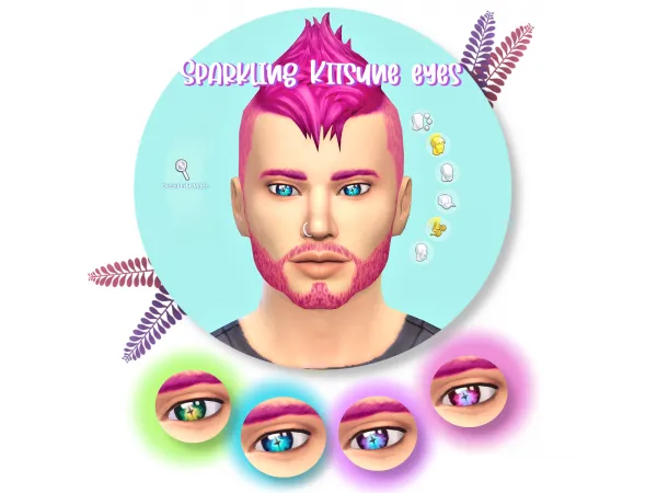 Maxis Match Sparkling Kitsune Eyes by MoonFeather - The Sims 4 Custom Content