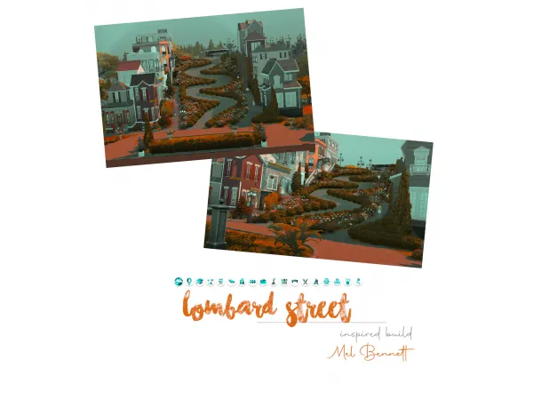 Alpha Lombard Street Inspired Build by melbennett - The Sims 4 Custom Content