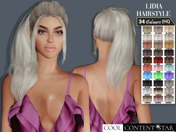 Alpha Lidia Hairstyle - The Sims 4 Custom Content