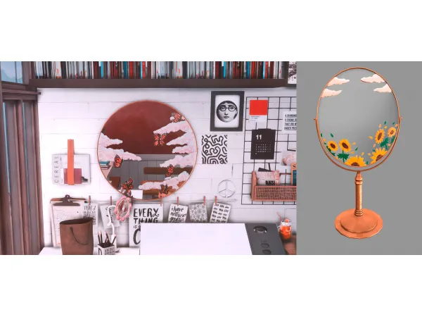 Alpha DIY Painted Mirrors by Hydrangea - The Sims 4 Custom Content