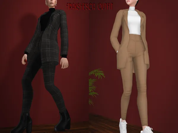 Alpha Franshesca Outfit - The Sims 4 Custom Content
