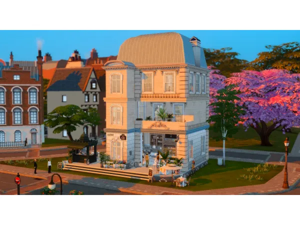 Maxis Match Café du Soleil by Honeybella - The Sims 4 Custom Content