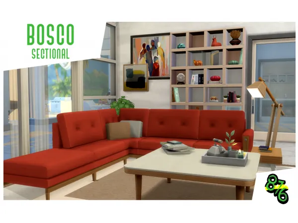 Alpha Bosco Sectional by 876simmer - The Sims 4 Custom Content