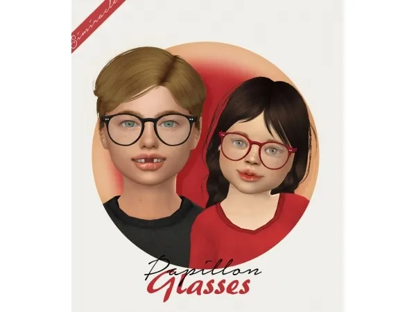 Maxis Match PAPILLON Glasses - The Sims 4 Custom Content