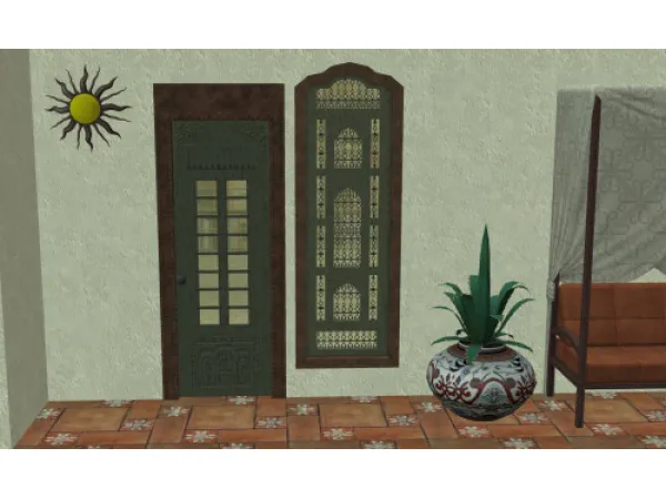 3t2 Dreams of India Door Window - The Sims 2 Custom Content