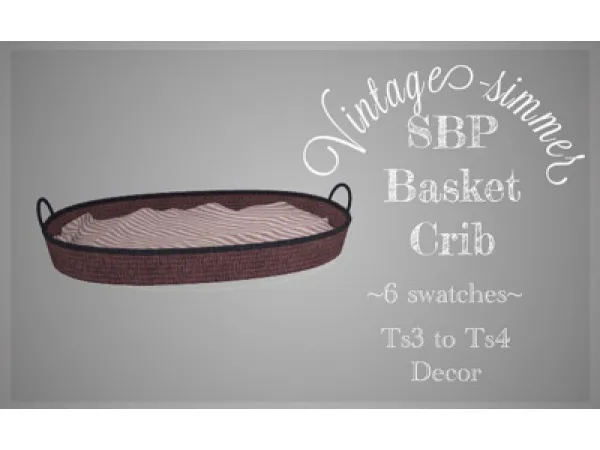 Alpha SBP Basket Crib - The Sims 4 Custom Content