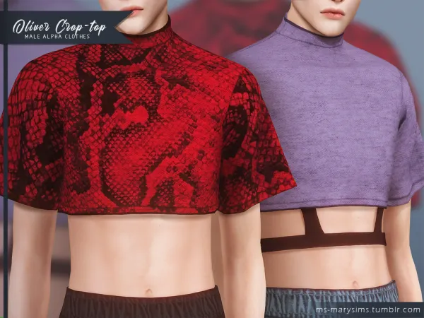 Maxis Match Oliver Crop top - The Sims 4 Custom Content