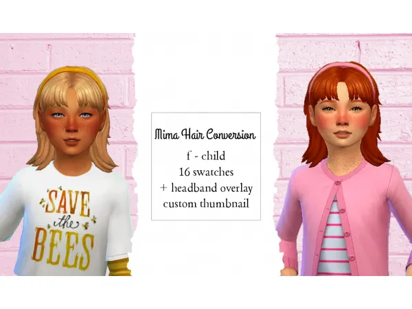 Maxis Match Mima Hair Conversion Simmer by NekoChan - The Sims 4 Custom Content