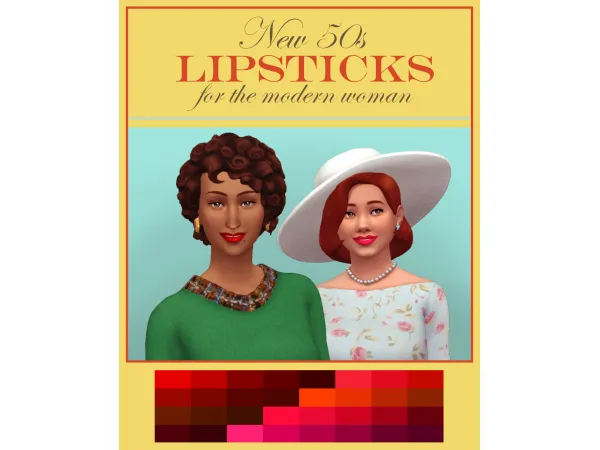 Maxis Match New 50s Lipsticks for the Modern Woman - The Sims 4 Custom Content