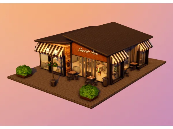 Maxis Match cortado coffee shop no by myshunosun - The Sims 4 Custom Content