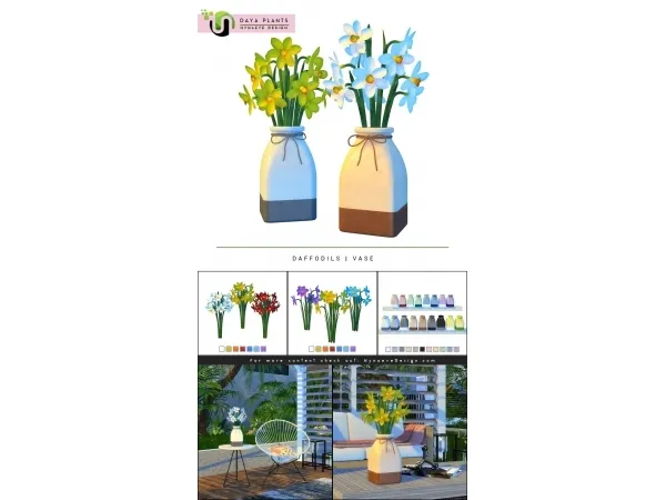 Mix Daya Daffodils - The Sims 4 Custom Content