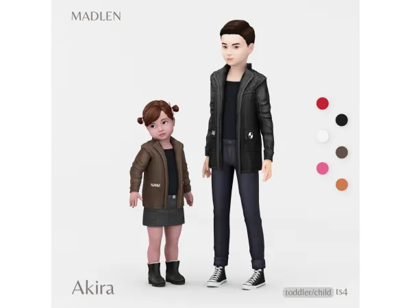 Maxis Match Madlen Akira Jacket by Madlen - The Sims 4 Custom Content