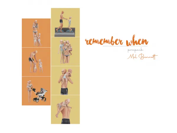 Mix Remember When Posepack - The Sims 4 Custom Content