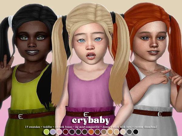 Maxis Match crybaby cassie hair (aharris00britney) toddler f by crybaby - The Sims 4 Custom Content