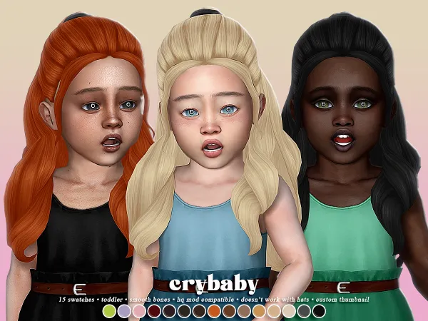 Maxis Match crybaby piper hair (aharris00britney) toddler f by crybaby - The Sims 4 Custom Content