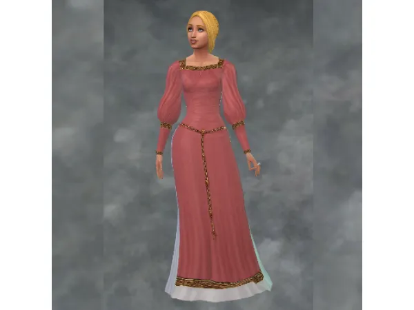 Maxis Match Sherabhims Camelot Dress Redux - The Sims 4 Custom Content