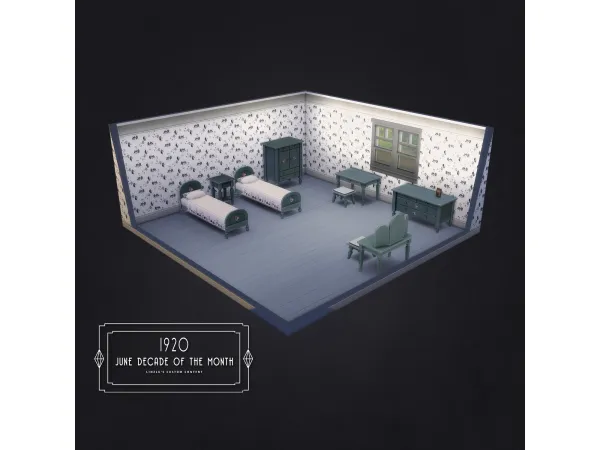 Maxis Match 1920 Bedroom Set by linzlu - The Sims 4 Custom Content