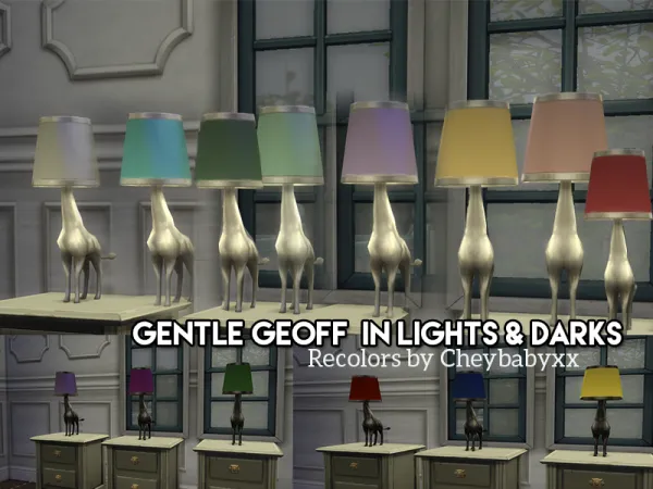 Maxis Match Gentle Geoff Lamps Recolored (For Vintage Glamour) by cheybabyxx - The Sims 4 Custom Content
