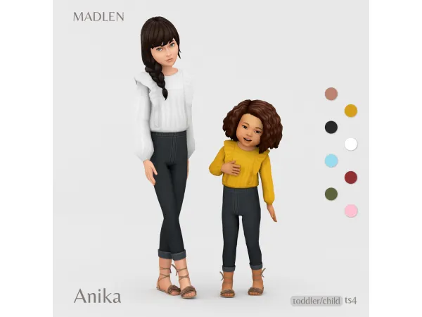 Maxis Match Anika Outfit by Madlen - The Sims 4 Custom Content