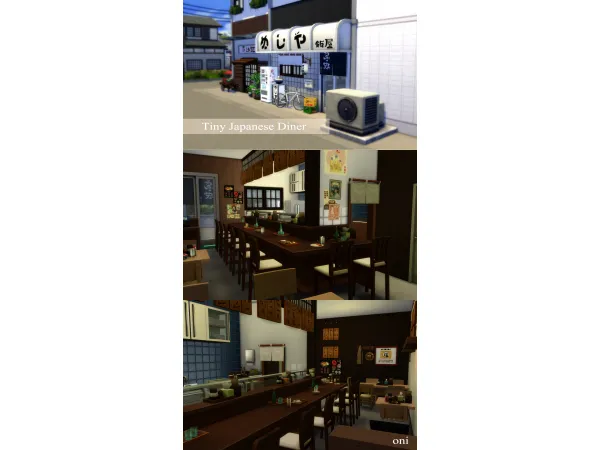 Maxis Match June 2021 Contents_Japanese Diner Objects by ONI - The Sims 4 Custom Content