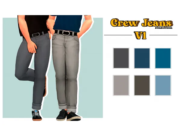 Maxis Match The Crew Jeans by simscitizen - The Sims 4 Custom Content