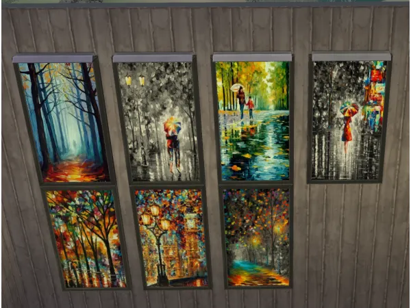 Maxis Match Downloads Miscellaneous Stuff that isn't in any other category Miscellaneous 91 Additional easel paintings Leonid Afremov Picture Collectio - The Sims 4 Custom Content