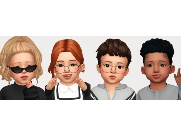 Maxis Match glasses pack by casteru - The Sims 4 Custom Content