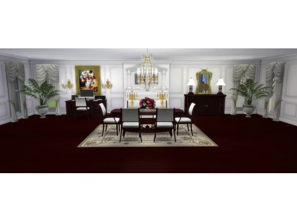 Maxis Match ShinoKCR French Quarter Dining Room by Dreamestate123 Sims 4 CC - The Sims 4 Custom Content