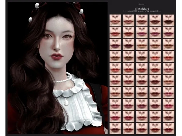 Alpha Lipstick72 - The Sims 4 Custom Content