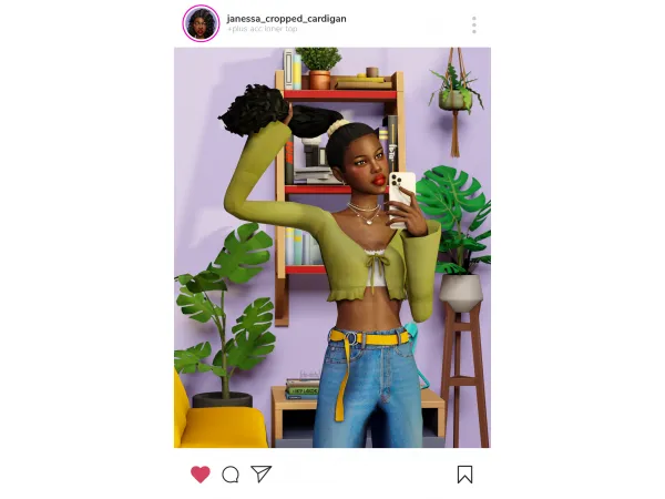 Maxis Match Janessa Cropped Cardigan - The Sims 4 Custom Content