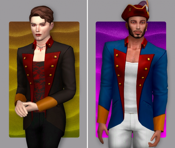 Maxis Match Pirates vs Vampires (male top) by simsfinds - The Sims 4 Custom Content