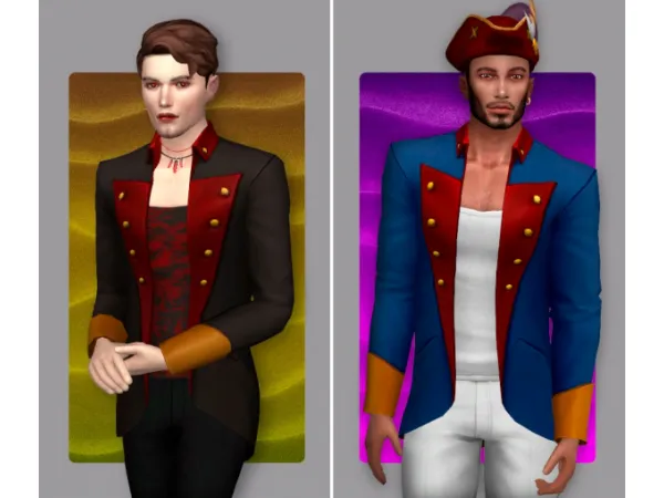 Maxis Match Pirates vs Vampires (male top) by wistfulpoltergeist - The Sims 4 Custom Content