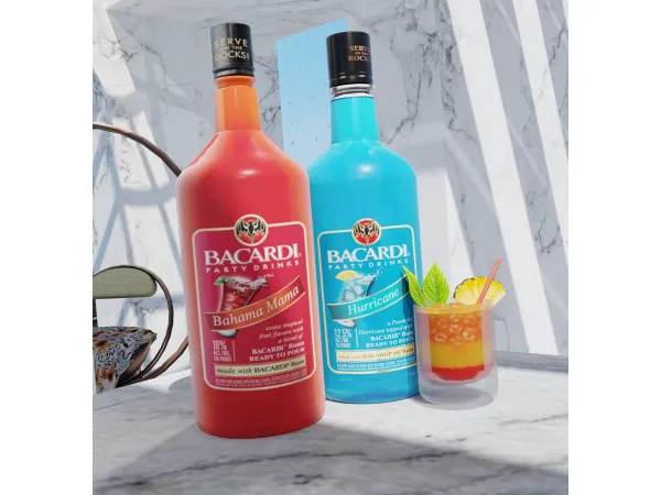 Alpha Bacardi Party Drinks by Afrosimtric Simmer - The Sims 4 Custom Content