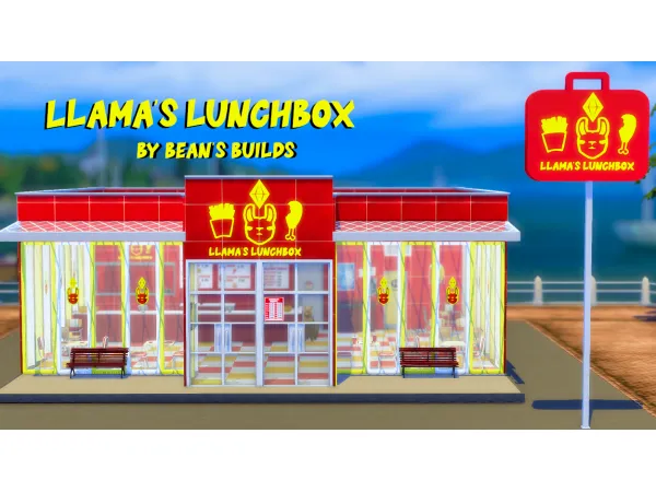 Maxis Match Llama's Lunchbox Restaurant - The Sims 4 Custom Content