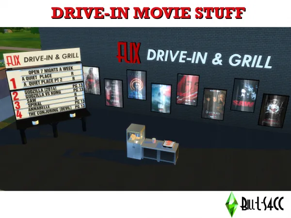 Maxis Match Drive In Movie Stuff - The Sims 4 Custom Content